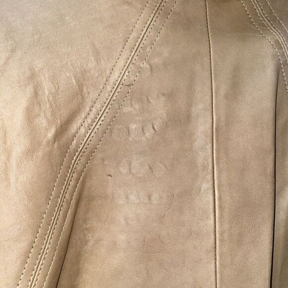 Lone Pine Womens Tan Leather Bomber Jacket Size Small - Picture 3 of 12